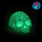 Mega Skull Art 3D Phospho bleu